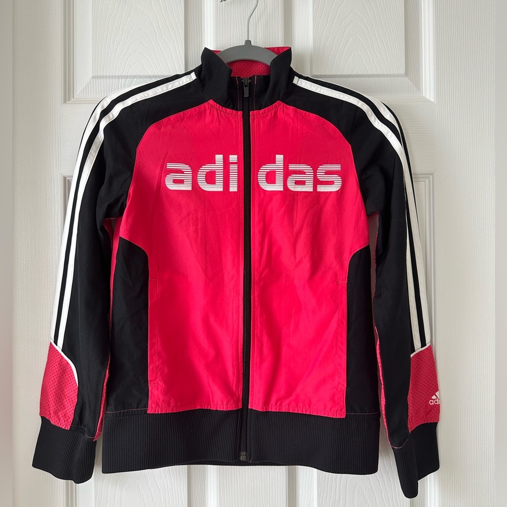 Adidas Trefoil 3-Stripes Track Jacket in Pink | NWOT